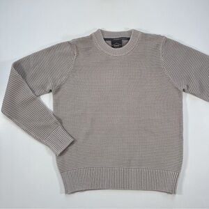 KUHL Sofie Ottoman Knit Crew Neck Sweater Womens Small Beige Organic Cotton